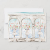 french romantic garden florals wedding RSVP kaartje (Achterkant)