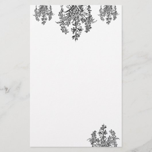 French Rose Bouquet Briefpapier (Voorkant)