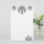 French Rose Bouquet Briefpapier (Staand voorkant)