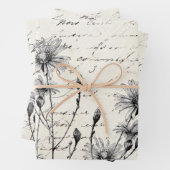 French Script Wildflower Dragonfly Decoupage Craft Inpakpapier Vel (In situ)