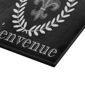 French Silver Fleur de Lis & Laurels Naam Snijplank (Hoek)