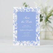 French Something Blue Floral Bewaar de datum (Staand voorkant)