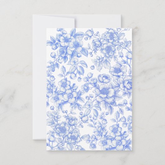 French Something Blue Floral Bewaar de datum (Achterkant)