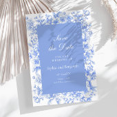 French Something Blue Floral Bewaar de datum