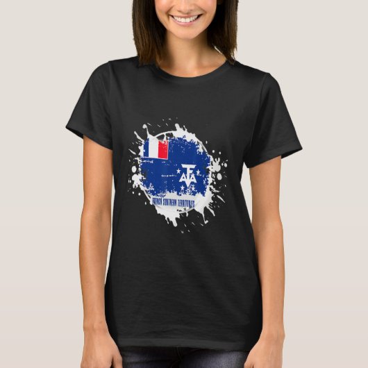 French Southern Territories Splash T-shirt (Voorkant)