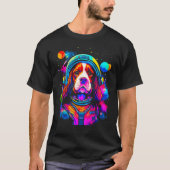 French Spaniel Dog Space Science T-shirt (Voorkant)