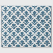 French Tapestry Blue and White Cadeaupapier (Vlak)