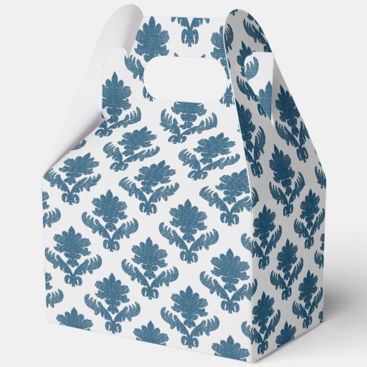 French Tapestry Blue and White THANK YOU Bedankdoosjes (Achterkant)