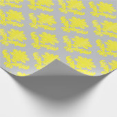 French Tapestry Bright Yellow and Gray Cadeaupapier (Hoek)