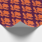 French Tapestry Orange Burgundy Cadeaupapier (Hoek)