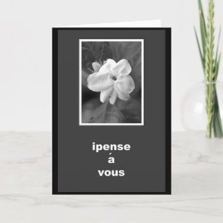 French Thinking Of You Card Kaart