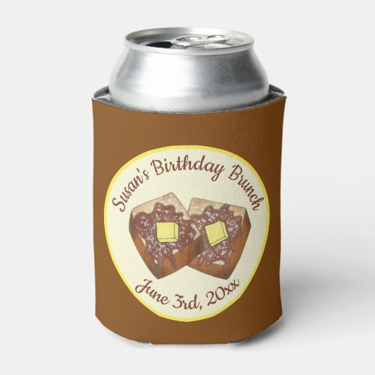 French Toast Butter en Syrup Diner Breakfast Food Blikjeskoeler (Blikje Voorkant)