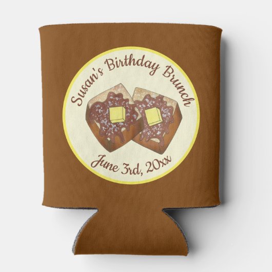 French Toast Butter en Syrup Diner Breakfast Food Blikjeskoeler (Achterkant)