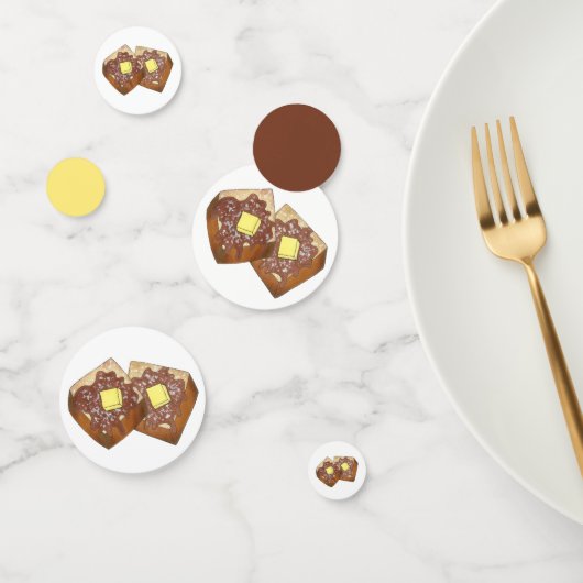 French Toast Butter en Syrup Diner Breakfast Food Confetti (Groep)