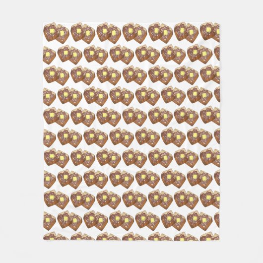 French Toast Butter en Syrup Diner Breakfast Food Fleece Deken (Voorkant)