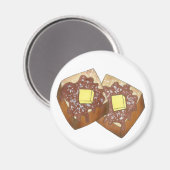 French Toast Butter en Syrup Diner Breakfast Food Magneet (Voorkant / Achterkant)