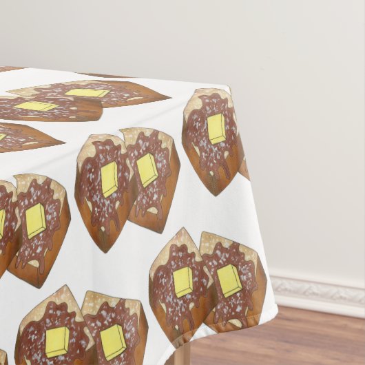 French Toast Butter en Syrup Diner Breakfast Food Tafelkleed (Voorbeeld)