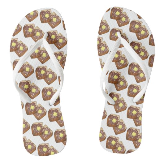French Toast Butter en Syrup Diner Breakfast Food Teenslippers (Voetbed)