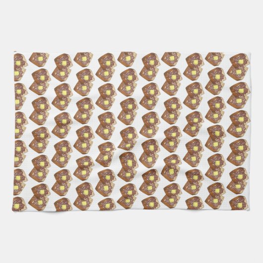 French Toast Butter en Syrup Diner Breakfast Food Theedoek (Horizontaal)