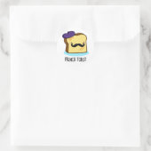 French Toast Funny Bread Pun Ronde Sticker (Tas)