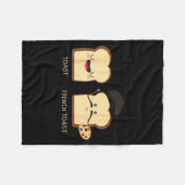French Toast Funny Pun Novelty  Fleece Deken (Voorkant (Horizontaal))