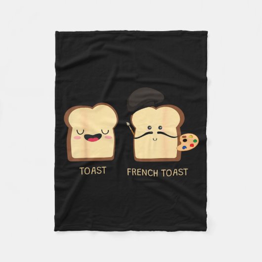 French Toast Funny Pun Novelty  Fleece Deken (Voorkant)
