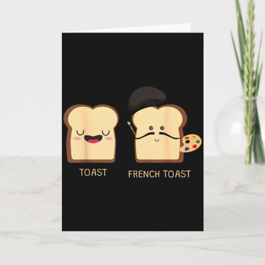 French Toast Funny Pun Novelty Kaart (Voorkant)
