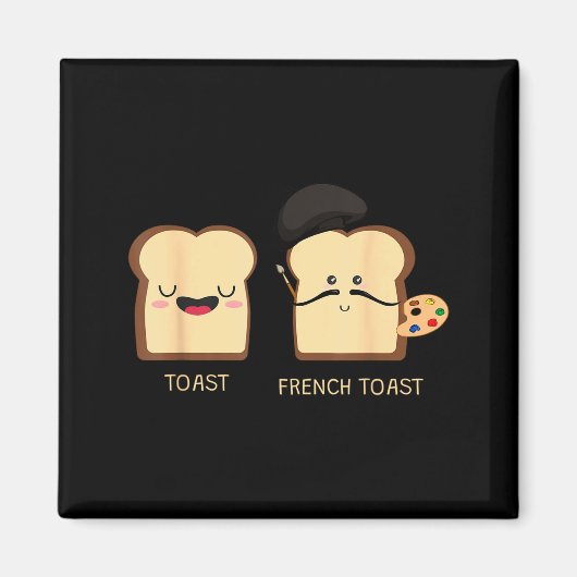 French Toast Funny Pun Novelty Magneet (Voorkant)