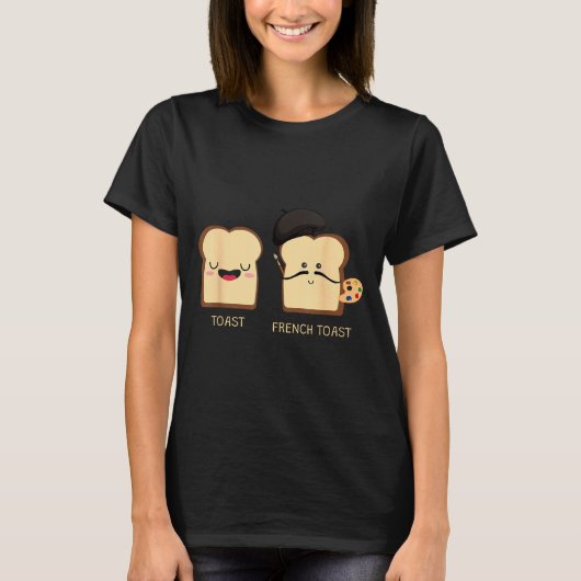 French Toast Funny Pun Novelty  T-shirt (Voorkant)