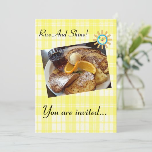 French Toast - Uitnodiging voor een op maat gemaak (Staand voorkant)