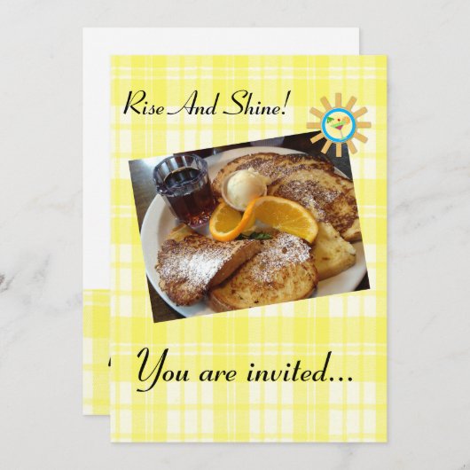 French Toast - Uitnodiging voor een op maat gemaak (Voorkant / Achterkant)