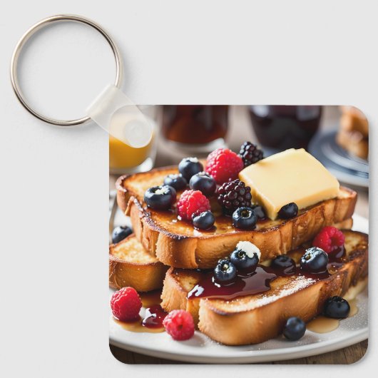 French Toast With Berries Sleutelhanger (Voorkant)