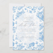 French Toile Floral Beer Baby shower Kaart (Voorkant)