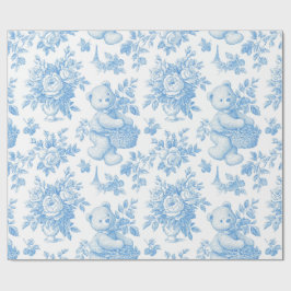 French Toile Floral Beer Cadeaupapier