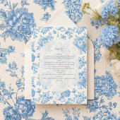 French Toile Floral Beer Menu