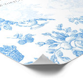 French Toile Floral Beer Welkom aan boord Poster (Hoek)