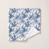 French Toile Peacock Pattern Bad Handdoek (Wasdoekje)