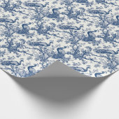 French Toile Peacock Pattern Cadeaupapier (Hoek)