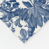 French Toile Peacock Pattern Fleece Deken (Hoek)