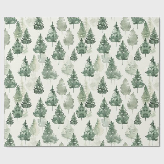 French Toile Trees Pattern Cadeaupapier (Vlak)
