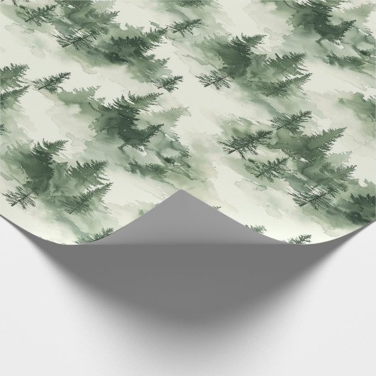 French Toile Trees Pattern Cadeaupapier (Hoek)