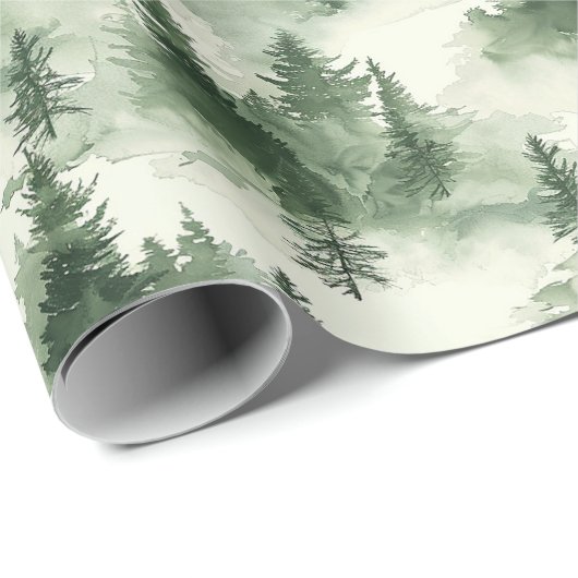 French Toile Trees Pattern Cadeaupapier (Rol Hoek)