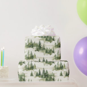 French Toile Trees Pattern Cadeaupapier