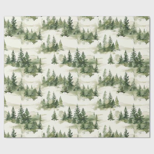 French Toile Trees Pattern Cadeaupapier (Vlak)