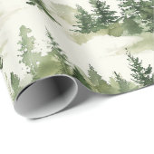 French Toile Trees Pattern Cadeaupapier (Rol Hoek)