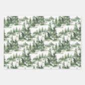 French Toile Trees Pattern Inpakpapier Vel (Voorkant 3)