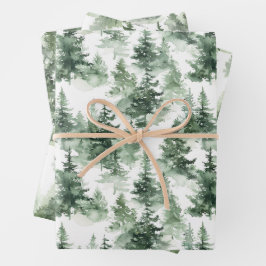 French Toile Trees Pattern Inpakpapier Vel