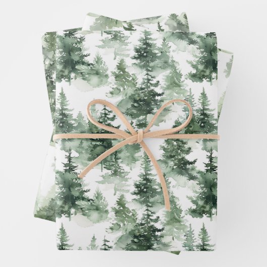 French Toile Trees Pattern Inpakpapier Vel (In situ)