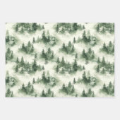 French Toile Trees Pattern Inpakpapier Vel (Voorkant 3)