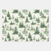 French Toile Trees Pattern Inpakpapier Vel (Voorkant 2)